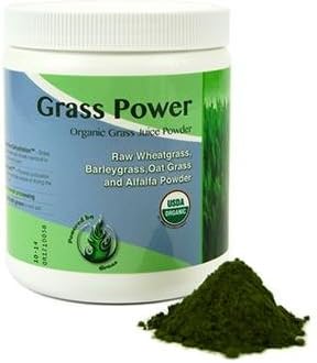 Organic Powdered Green Superfood Drink Mix - 8.5 Oz - 57 Servings - Amazing Raw Vegan Wheatgrass, Barleygrass, Oat Grass & Alfalfa Juice Powder