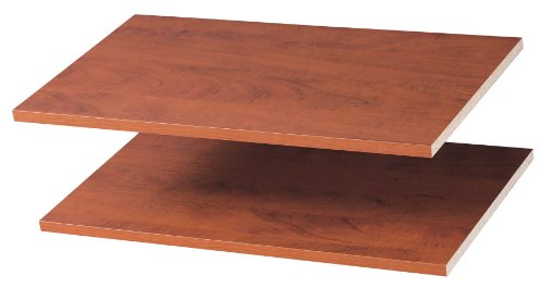 Easy Track RS1423-CON 2 Count Closet Shelves, 24-Inch, Cherry