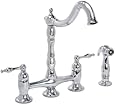 Premier 120344LF Charlestown Lead-Free Two-Handle Bridge Kitchen Faucet with Matching Spray, Chrome