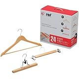 アイリスオーヤマ ≪お徳用!!ハンガー3種24本セット≫木製ハンガー24本セット MH-24P ナチュラル