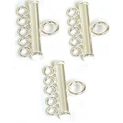 3 Stringing Silver 5 Strand Pearl Bead Necklace Parts