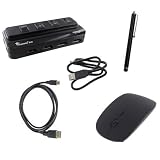 EEEKit Starter Kit for Microsoft Surface RT Tablet Accessory Bundle, 4 Port USB 2.0 Black + 2.4G Wireless Mouse Black + Stylus Pen + Micro HDMI to HDMI Cable 6 Feet