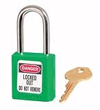 Master Lock 410KAGRN2KEY Safety Series Padlock for Lockout/Tagout Applications, Green