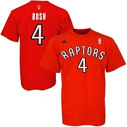NBA adidas Toronto Raptors #4 Chris Bosh Red Net Player T-shirt