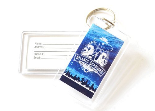 The Official Atlantic Seaboard Trading Co. Luggage Tag Key Chain Antique Sphere Steampunk Vintage Glass Orb Pocket Watch Necklace Chain Jewelry -- COMBO PACK
