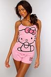 Hello Kitty Intimates The Big Graphic Kitty Cami/Boxer Set in Pink,Sleepwear for Women