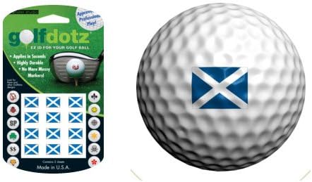 Golfdotz Golf Ball Transfers - Personalize Your Golf Ball - Scottish Flag