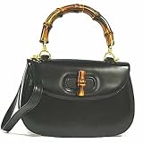 [訳あり](グッチ)GUCCI バンブー 2WAYレザー ショルダーバッグ ブラック 並行輸入品 GUCCI 中古