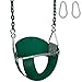 Swing Set Stuff Highback Half Bucket (Green) with 5.5 Ft. Coated Chain and SSS Logo Sticker