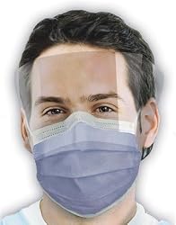 Case of 100 ComfortShield Plus Earloop High Barrier Masks w/ Anti-Fog Shields