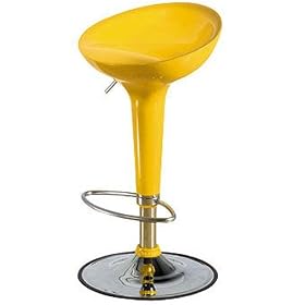 Ventura Backless Stool Yellow Stainless Steel by Home Decorators Collection