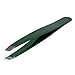 Tweezers Slanted Tip Green/Eyebrow Brow Underarm Hair Removal Beauty Trimmers by Bellesha