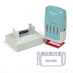 Shachihata, Inc. 66211 Xstamper VersaDater Pre-Inked Message Dater, RECEIVED, 1 5/16 x 2 1/8", BE/Red