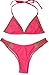 Generic womens Triangle mesh sexy split bikini swimsuit
