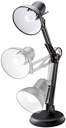 ER Swing Arm Desk Lamp (Without Bulb) | Fully Adjustable Table Lamp Fixture to Allow Flexibility (White)