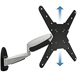 Mount-It! MI-442 Height Adjustable TV Wall Mount Bracket Full Motion Articulating with Gas Spring Arm For LCD Screen Samsung, Sony, Sharp, Toshiba, Vizio, LG, 25 30 32 35 40 42 45 47, Silver