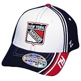 NHL NEW YORK RANGERS WHITE BLUE FLEX FIT XL XLG HAT CAP