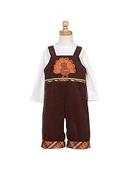 Newborn Infant Boys Brown Thanksgiving Outfit 3M-24M