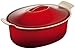Le Creuset Cast Iron Heritage Oval Roasting Dish, Cerise, 3.7 Litre