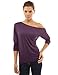 PattyBoutik Women's One Shoulder Ruched Batwing Knit Top