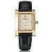 University of Notre Dame Women's Swiss Watch - Gold Quad with Leather Strap by M.LaHart