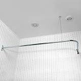 Corner Shower Curtain Rod Lacquered Brass
