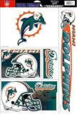Set of (5) Team Window Clings: Miami Dolphins
