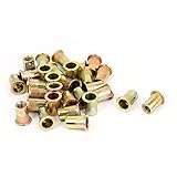 uxcell リベットナット 炭素鋼 亜鉛メッキ ブロンズトーン スレッド リベットナット