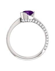10K White Gold 7.00x5.00mm Oval Cut Chatham Created Alexandrite and Diamond Ring -- LIFETIME WARRANTY