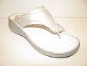 Women's Italian Leather Sandals, By High Line - Silver (#9951)