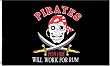Pirate Work for Rum Flag - 3 foot by 5 foot Polyester (NEW)