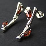 Bamboo Garnet Earrings