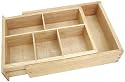 Expandable Cosmetic Drawer Organizer (Natural Wood) (2"H x 6 3/4"W x 9"D)