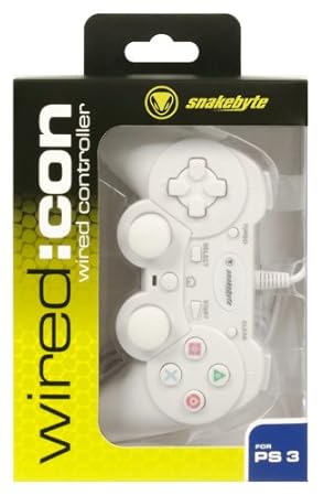 Manette filaire blanche pour PS3 - wired : con