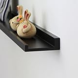 ElleHome Wausau Photo Ledge Wall Shelf, 48 L X 4 W X 2 H Inch, Espresso