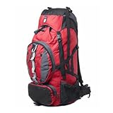 UL 60+10L Internal Frame Camping Hiking Backpack Red