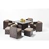 Rattan Garden Furniture Cube Dining Set - Ideal Outdoor, Conservatory or Patio Furniture