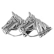 Sterling Silver Double Horse Head Pin