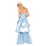 Deluxe 4pc Midnight Princess Includes Top with Pearl Detail, Mini Underskirt, Detachable Long Skirt with 2-Tier Bustle & Bow & Crown