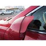 1983-1991 PORSCHE 944 RED CARBON FIBER SIDE MIRROR VISOR RAIN GUARDS 1984 1985 1986...