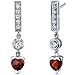 Exotic Love 2.00 Carats Garnet Heart Shape Dangle title=