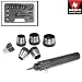 Neiko Interchangeable 10-Piece Hollow Punch Set with Adjustable Center Pin