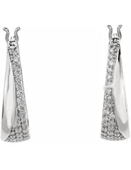 14K White Gold Diamond Earrings - 0.33 Ct. -- LIFETIME WARRANTY