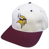HAT CAP SNAPBACK MINNESOTA VIKINGS DEADSTOCK OLD NFL GAME WHITE MAROON FOOTBALL