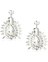 nOir "Jaipur" Clear Crystal Holiday Cocktail Dangle Earrings