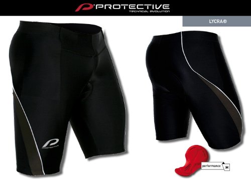 Protective Herren Fahrradhose Raceshort Radhose DIEGO schwarz/braun