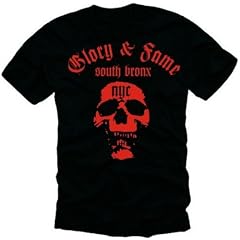 south bronx NYC t-shirt skull Deadhead schwarz/rot S M L XL XXL XXXL