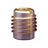 E-Z LOK Threaded Insert For Hard Wood; 6-32 Int Thread; Brass (Pack of 25)