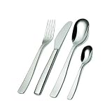 A di Alessi Knifeforkspoon Cutlery Set, Polished, 24 Pieces, (AJM22S24)