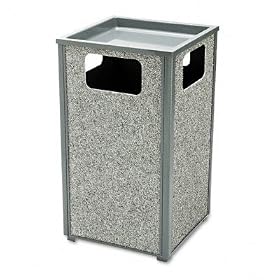 Indoor Outdoor Sand Urn Receptacle, 24 Gallon, 18x32, Natural Stone, Gray URIR18SU2000 by Howard